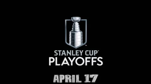 The official logo for the 2023 Stanley Cup Playoffs. Hockey's postseason begins on April 17th.