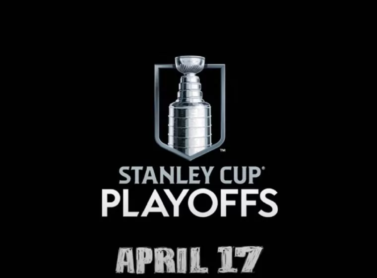 The official logo for the 2023 Stanley Cup Playoffs. Hockey's postseason begins on April 17th.