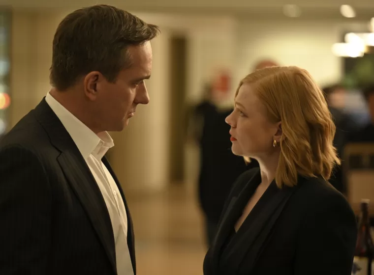 Matthew Macfadyen as Tom Wambsgans and Sarah Snook as Shiv Roy in Succession episode 7 | Agents of Fandom