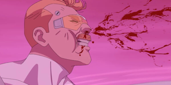 A Viltrumite taking a punch with blood coming out of his nose | Invincible Season 2 Episode 4 recap | Agents of Fandom