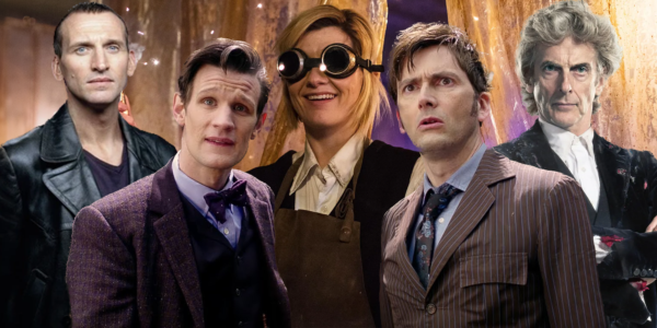 Matt Smith, Peter Capaldi, Christopher Eccleston and Jodie Whittaker as their Doctors in Doctor Who | Agents of Fandom