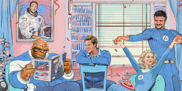 Pedro Pascal, Ebon Moss-Bachrach, Vanessa Kirby, and Joseph Quinn as Marvel Studios' The Fantastic Four | Agents of Fandom