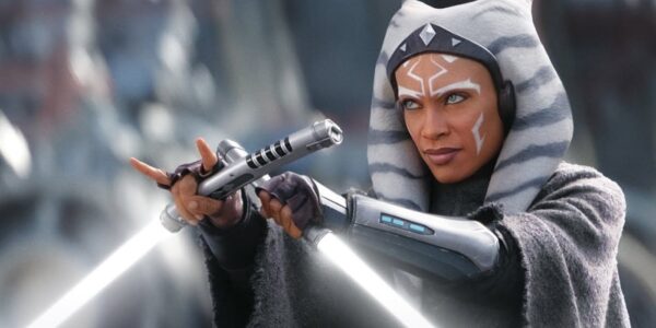 Ahsoka Tano (Rosario Dawson) preparing to engage in battle, as seen in 'Ahsoka' Season 1 | Agents of Fandom