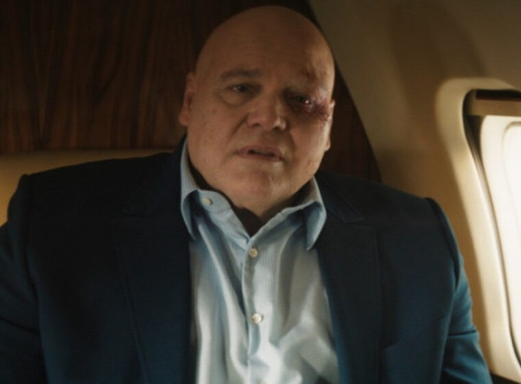 Kingpin (Vincent D'Onofrio) looks at his TV during the 'Echo' finale post credit scene | Agents of Fandom
