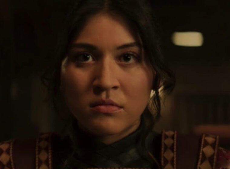 Alaqu Cox as Maya Lopex wearing her new suit in the Echo Finale | Agents of Fandom