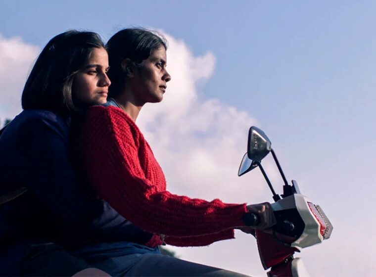 Preeti Panigrahi and Kani Kusruti riding a moped in Sundance Film Festival's Girls Will be Girls | Agents of Fandom