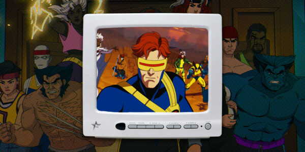 A computer screen showing Cyclops from X-Men '97 and mutants in the background | Agents of Fandom