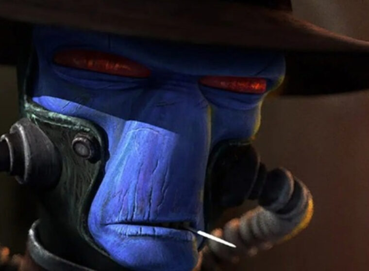 A close up still of Cad Bane with his hand on his hat in The Bad Batch | Agents of Fandom