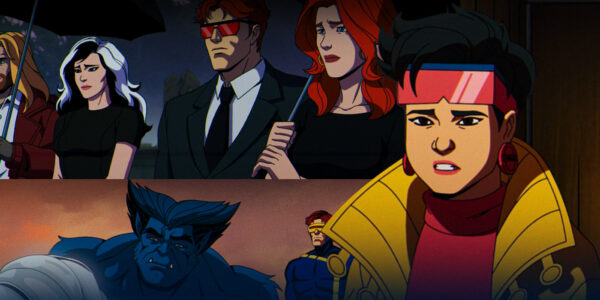 Custom edit with stills from Episode 7 of X'Men '97 that includes Rouge and Cyclops attending Gambit's Funeral surrounded by Beast and Jubilee | Agents of Fandom