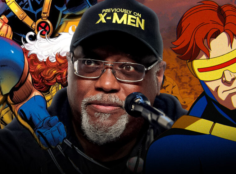 Custom edit of Larry Houston at a fan event with keyart from 'X-Men The Animated Series' and 'X-Men '97' | Agents of Fandom