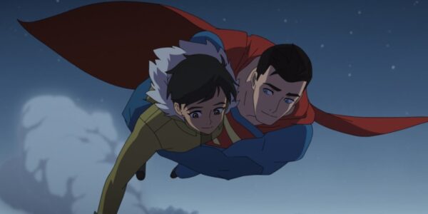 Clark Kent flying with someone in his arms in My Adventures with Superman Season 2 | Agents of Fandom