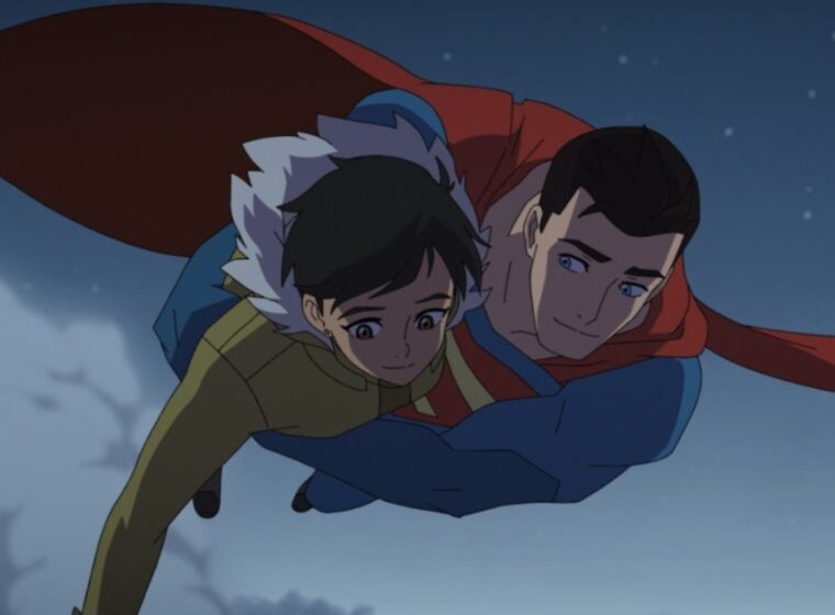 Clark Kent flying with someone in his arms in My Adventures with Superman Season 2 | Agents of Fandom