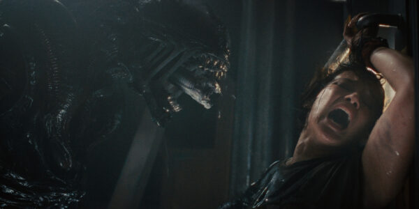 A xenomorph about to bite into Cailee Spaeny's Rain in Alien: Romulus | Agents of Fandom