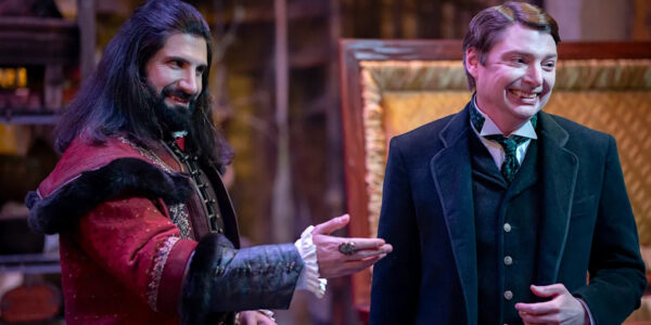 Nandor beckons as Jerry smiles in What We Do in the Shadows Season 6 | Agents of Fandom