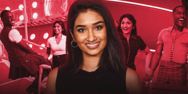 Varada Sethu's face in front of two images of the actress from Doctor Who Season 2 | Agents of Fandom