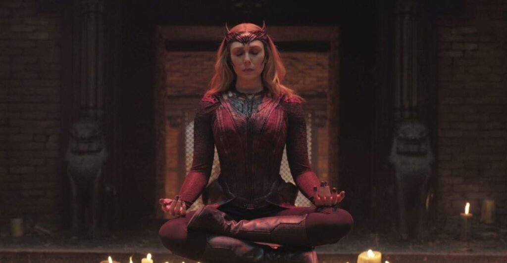 The Scarlet Witch uses the power of the Darkhold to Dreamwalk in alternate realities.