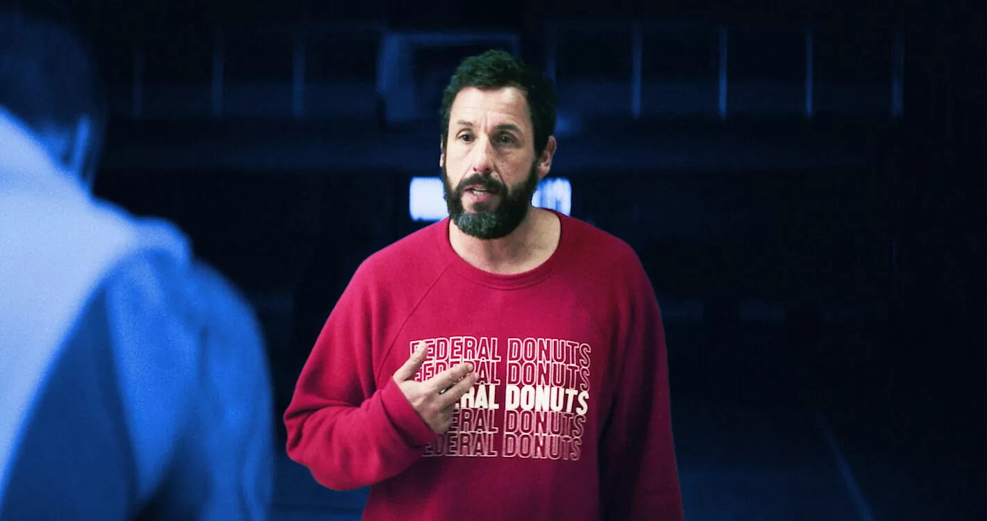 Adam Sandler stars as a washed-up NBA scout in Netflix's Hustle