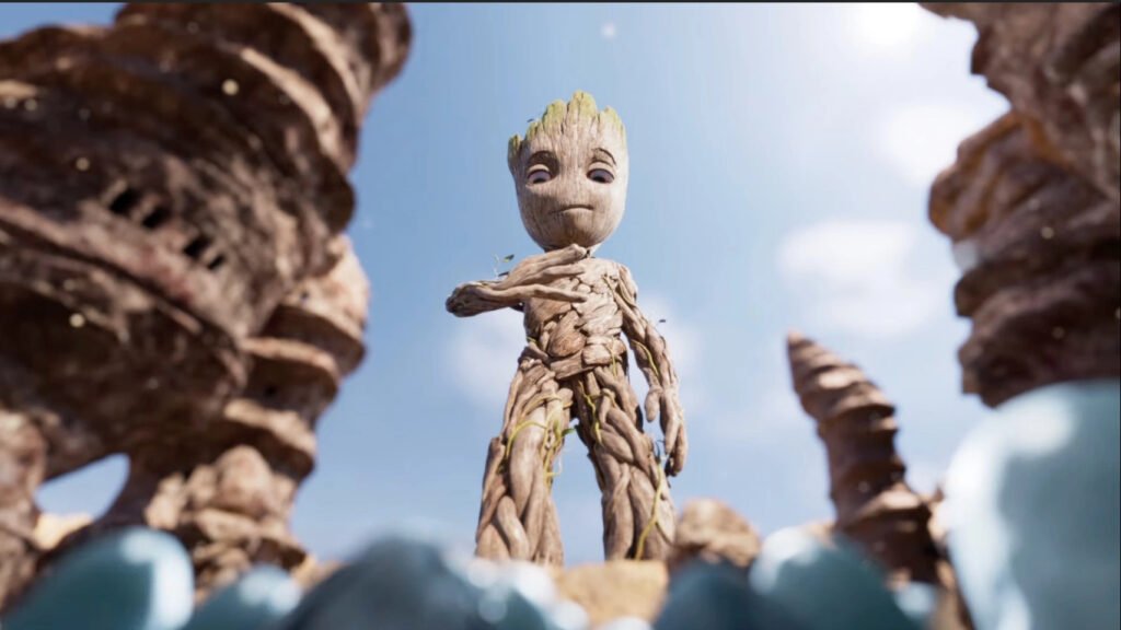 Baby Groot feeling big next to a species that is smaller than a single one of his fingers. 