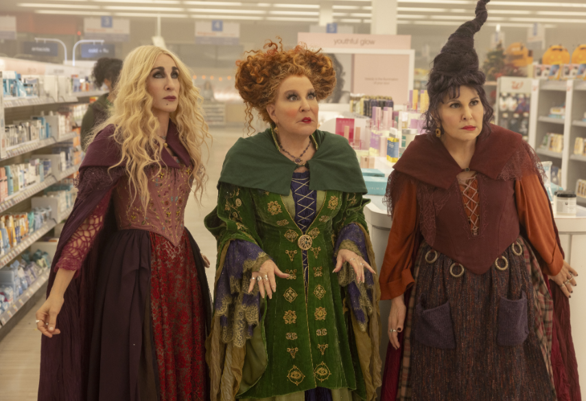 The Sanderson sisters in what looks like a Walgreen's ad