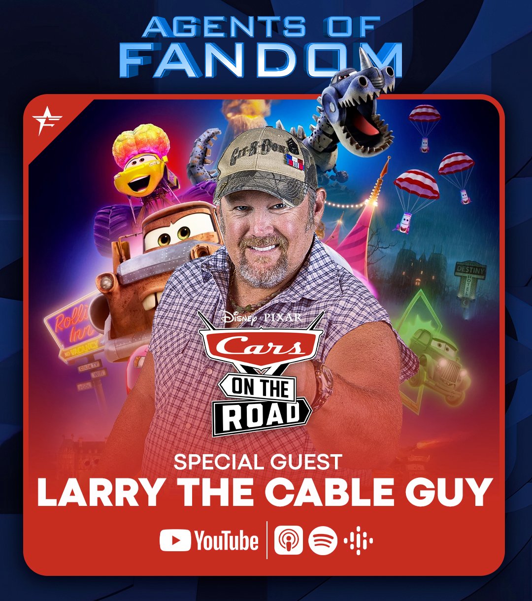 The Agents of Fandom with Larry the Cable Guy of Cars On The Road | Agents of Fandom