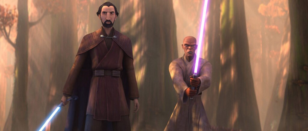 Count Dooku and Mace Windu in Star Wars: Tales of the Jedi - Agents of Fandom