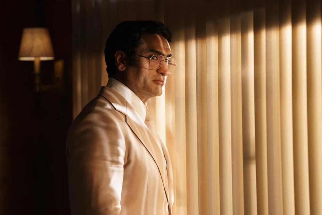 Still of Kumail Nanjiani's Steve Banerjee from 'Welcome to Chippendales', a true crime series on Hulu and Disney+ - Agents of Fandom
