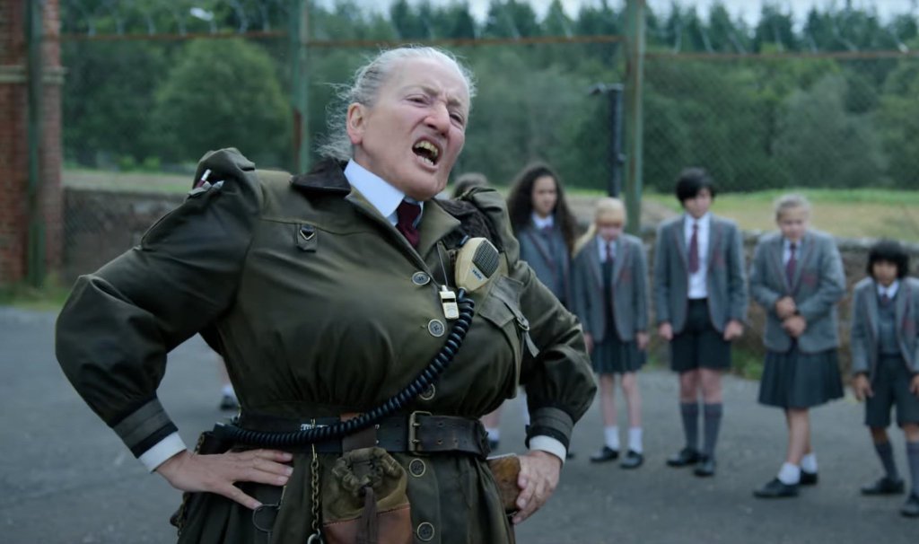 Miss Trunchbull (Emma Thompson) in Matilda the Musical - Agents of Fandom