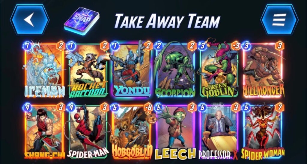 Take Away Team in Marvel Snap - Agents of Fandom