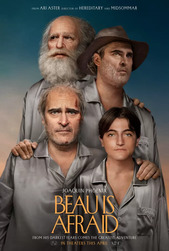 Four versions of Joaquin Phoenix for the Beau is Afraid poster | Agents of Fandom