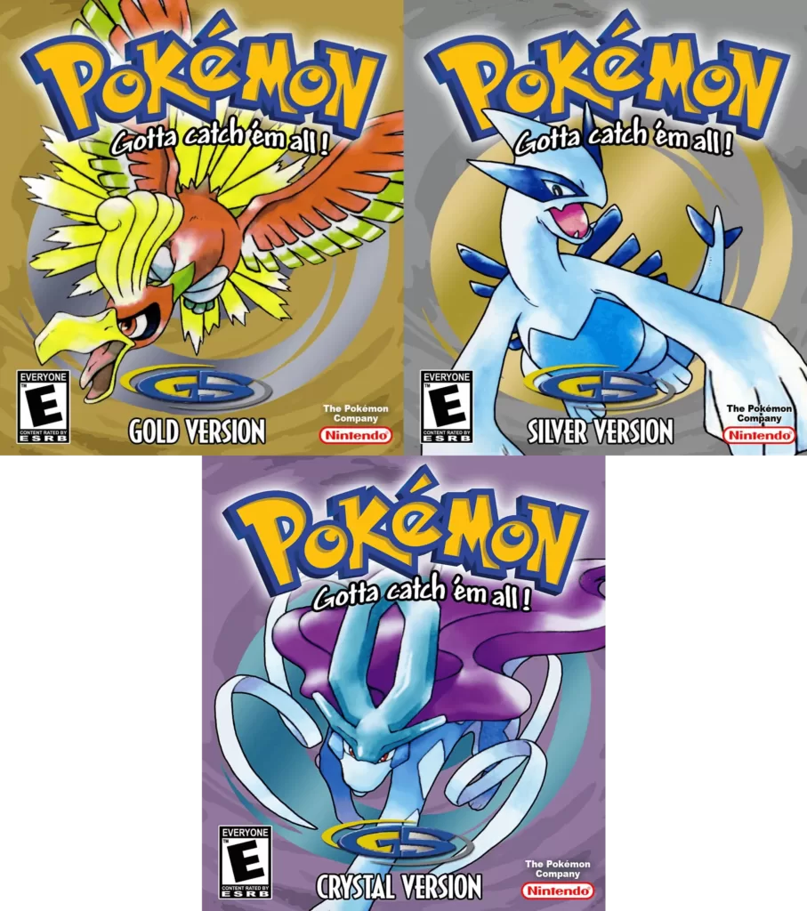 Covers of Pokémon Gold, Silver and Crystal | Agents of Fandom