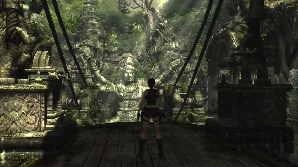 Lara Croft spies a large statue of Shiva and Kali in Tomb Raider: Underworld | Agents of Fandom