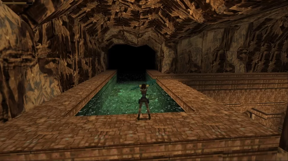 Lara fights rogue crocodiles atop an ancient aqueduct in Tomb Raider (1996) | Agents of Fandom