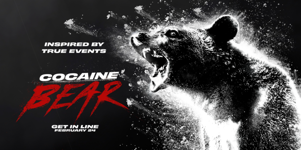 Poster for Cocaine Bear. | Agents of Fandom.