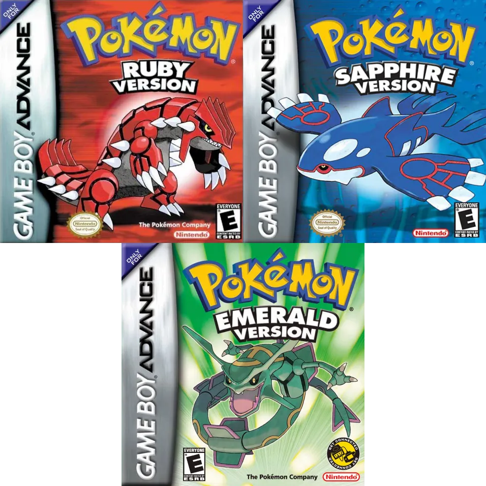 Covers of Pokémon Ruby, Sapphire and Emerald Pokémon Games Ranked | Agents of Fandom