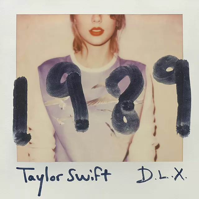 Taylor Swift with her eyes covered with 1989 written with a big marker in 1989 album cover | Agents of Fandom