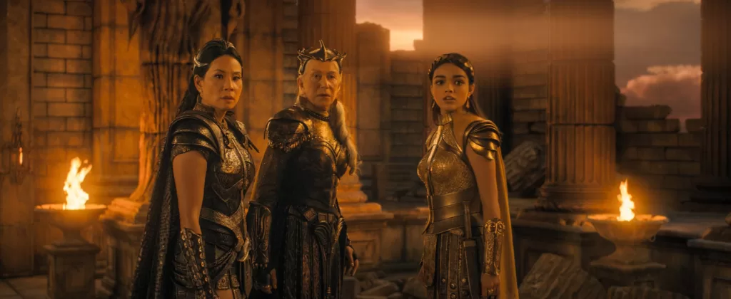 Lucy Liu, Hellen Mirren and Rachel Zegler in Shazam! Fury of the Gods | Agents of Fandom