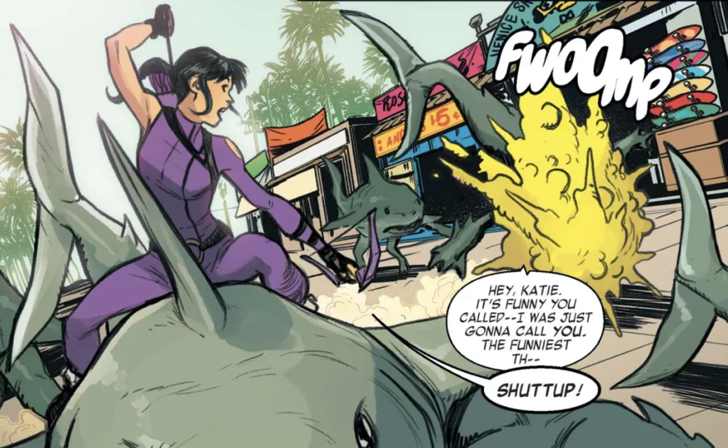  A mildly confused land shark in the background serves as inspiration for Jeff in 'West Coast Avengers #1.' Serving as the longterm inspiration for It's Jeff #1 Image Credit: Stefano Caselli | Agents of Fandom