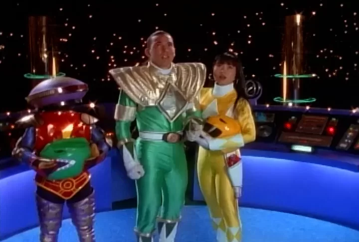 Jason David Frank (left) as Tommy Oliver and Thuy Trang (right) as Trini Kwan " | Agents of Fandom"