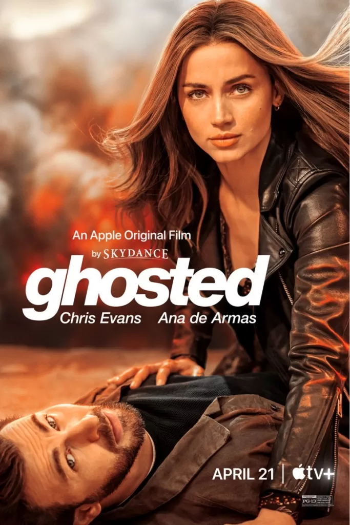 Ana de Armas and Chris Evans in the poster for Ghosted | Agents of Fandom