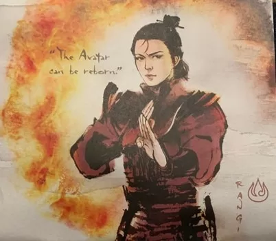 One of few official looks at Rangi, fire bending trainer and girlfriend of Kyoshi, from the Avatar 2023 calendar. | Agents of Fandom