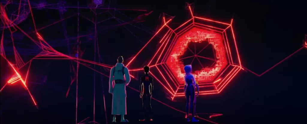 Peter B. Parker, Miles, and Gwen in the Across the Spider-Verse trailer | Agents of Fandom