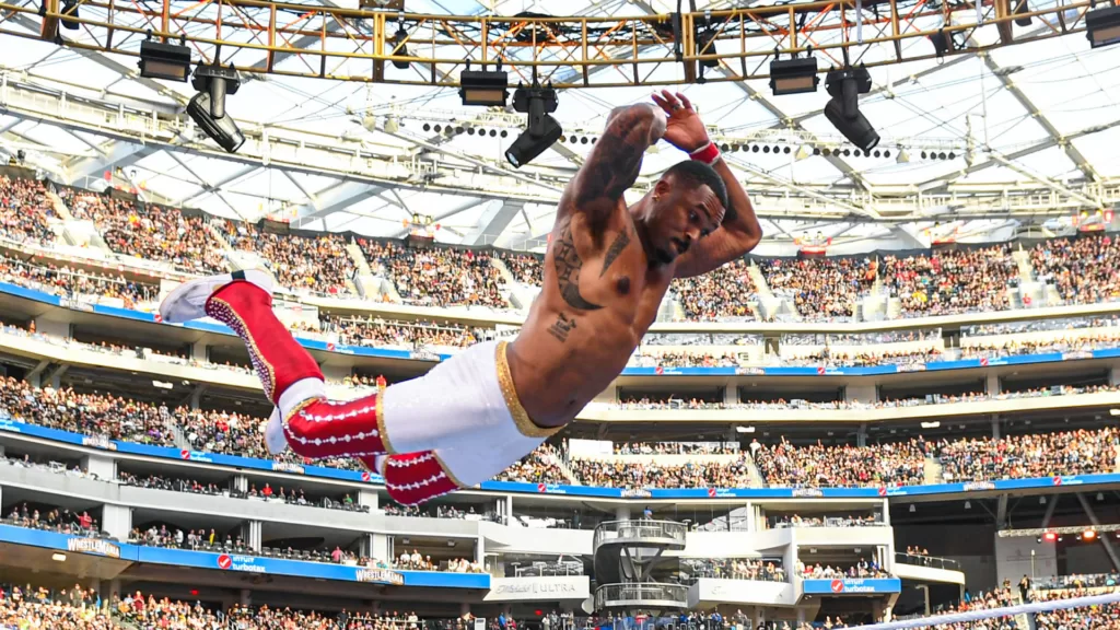 Montez Ford in the Tag Team Showcase at WrestleMania 39 | Agents of Fandom