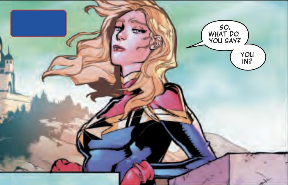 Carol asks if one of her recruits is in on the new Avengers squad in Avengers #1. | Agents of Fandom