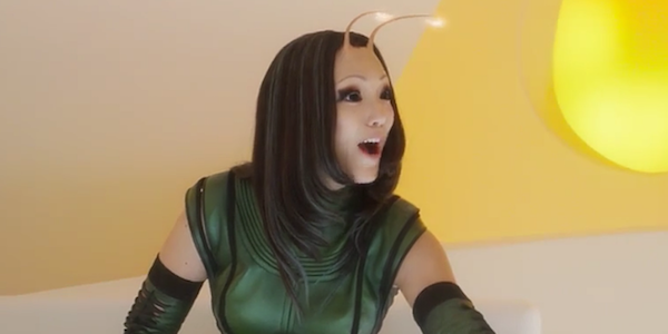 Pom Klementieff as a joyful Mantis in a scene in Guardians of the Galaxy Vol. 3 | Agents of Fandom