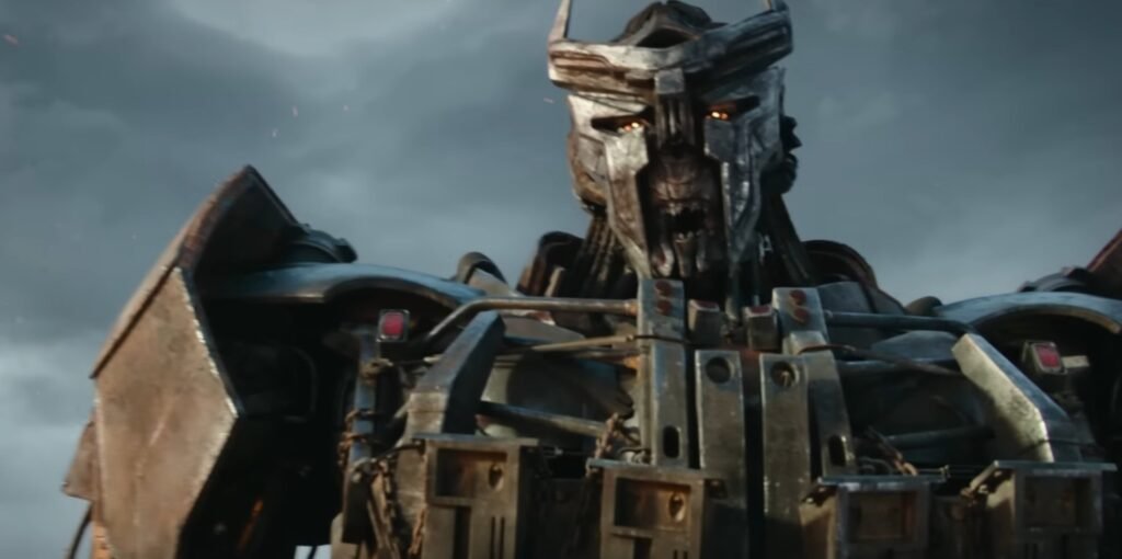 Scourge (Peter Dinklage), the main villain in Transformers: Rise of the Beasts, is pictured here looking into the distance | Agents of Fandom