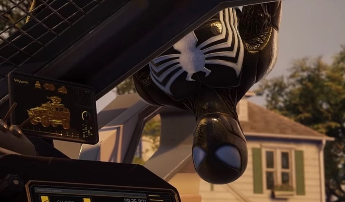 Peter Parker wearing the symbiote suit in Spider-Man 2 | Agents of Fandom
