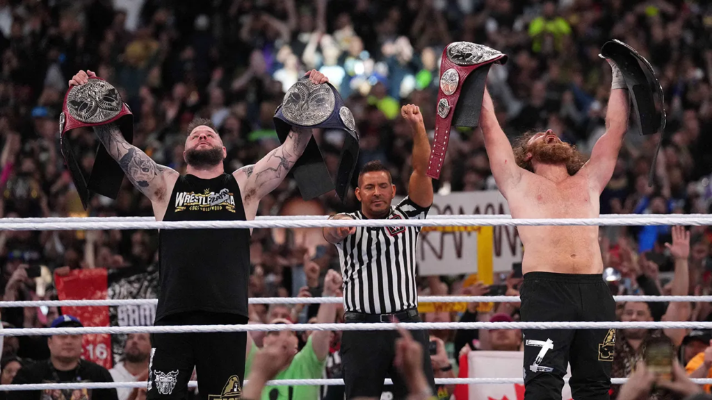Best Friends, Sami Zayn and Kevin Owens, stand tall as new champions in one of the greatest moments in WWE history. | Agents of Fandom | Best WWE matches of 2023