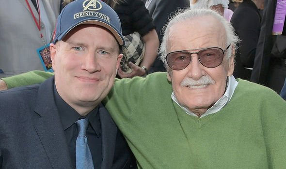 Kevin Feige (left) posing for a photograph with Stan Lee (right) | Agents of Fandom