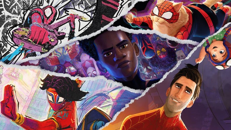 Several variations of Spider-Man pictured in a promotional image for Spider-Man: Across The Spider-Verse | Agents of Fandom