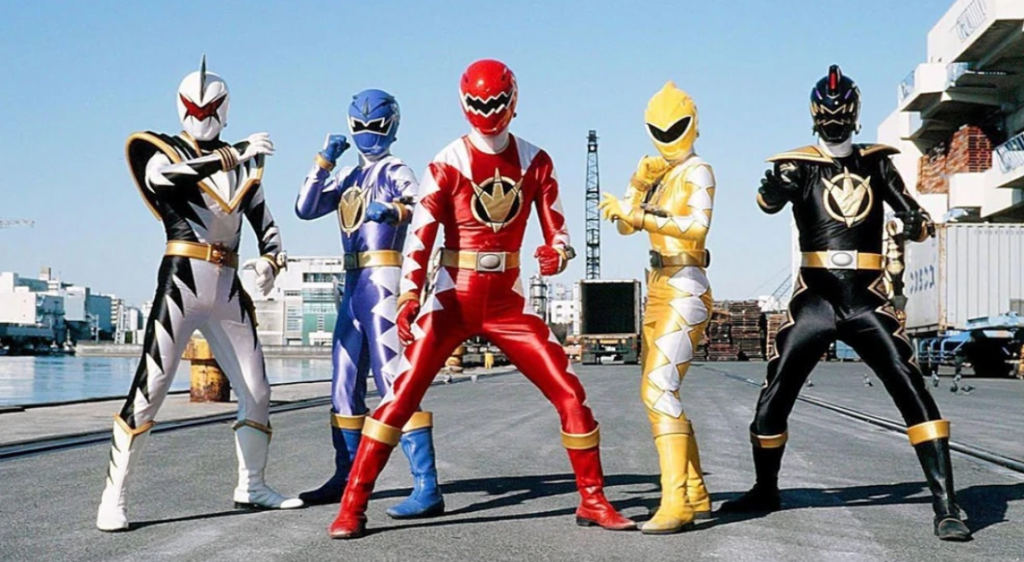 The team from 'Power Rangers Dino Thunder,' from left to right: Trent, Ethan, Conner, Kira and Dr. Tommy Oliver | Agents of Fandom